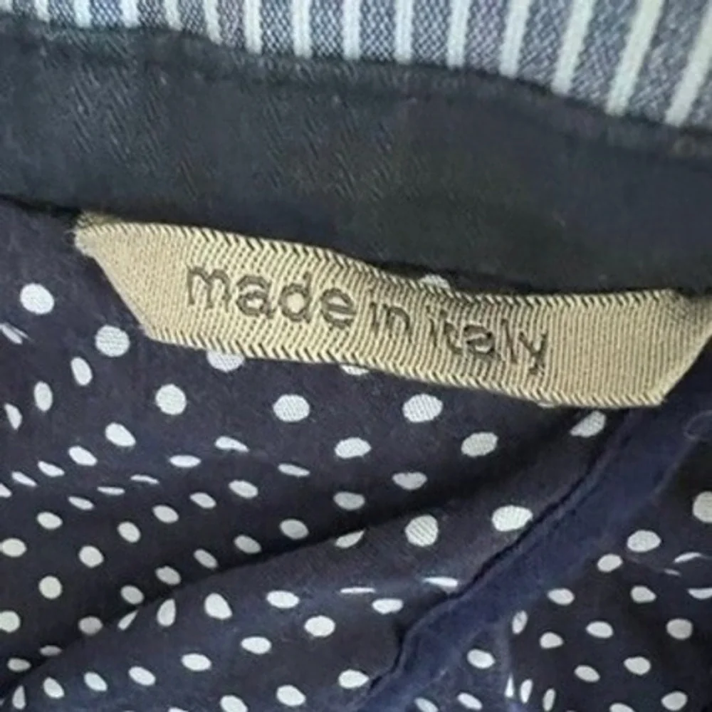 XM Collection Blazer Men Large Blue Pinstripe Seersucker Sport Coat Italy Preppy